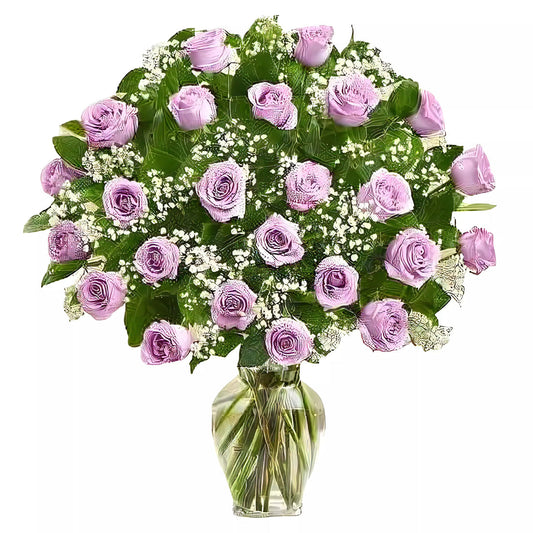 Premium Long Stem - 24 Purple Roses